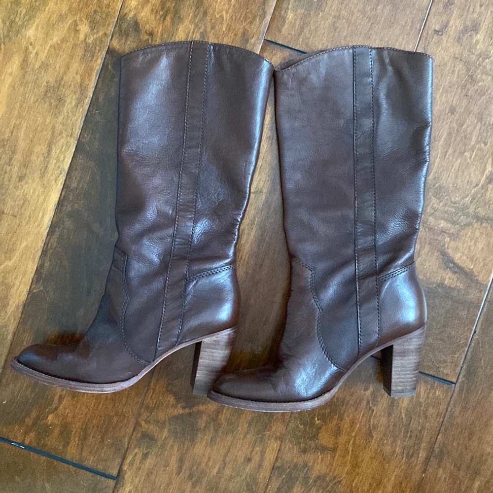 Michael Kors brown leather boots